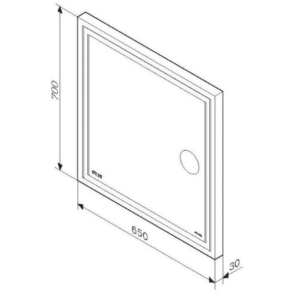 Зеркало AM.PM Gem 65 M91AMOX0653WG с подсветкой с механическим выключателем