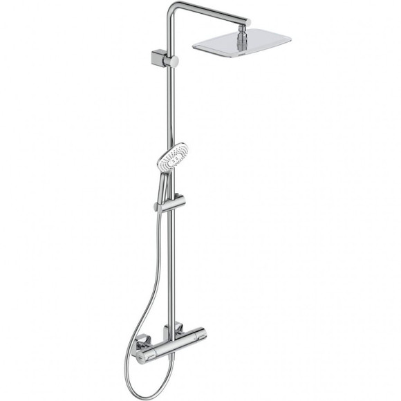 Душевая система Ideal Standard Ideal Rain Luxe Cube Evo Jet A6986AA с термостатом Хром