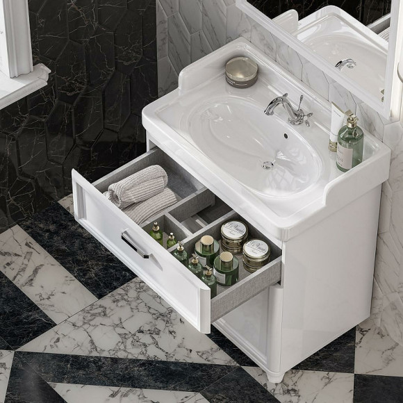 Тумба под раковину Kerama Marazzi Pompei 60 PO.N.60.1\WHT Белая глянцевая Тумба под раковину Kerama Marazzi Pompei 60 PO.N.60.1\WHT Белая глянцевая