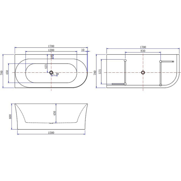 Акриловая ванна Allen Brau Priority 4 170x78 L 2.31004.21A без гидромассажа Акриловая ванна Allen Brau Priority 4 170x78 L 2.31004.21A без гидромассажа