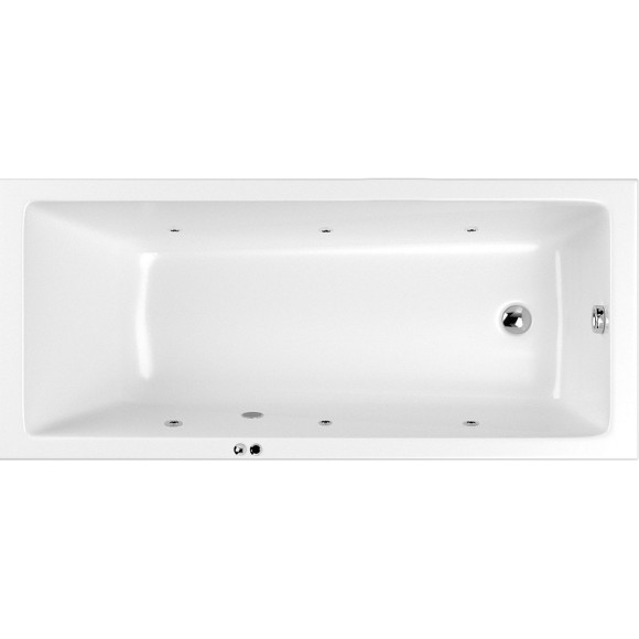 Акриловая ванна Whitecross Wave 170x75 0101.170075.100.SOFT.CR с гидромассажем