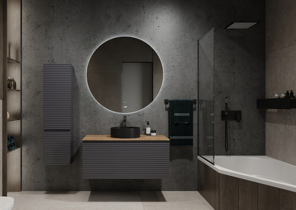 Тумба под раковину Jorno Cossety 100 Coss.01.100/P/A-DZ/JR подвесная Антрацит Тумба под раковину Jorno Cossety 100 Coss.01.100/P/A-DZ/JR подвесная Антрацит