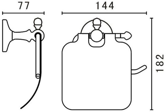 Держатель туалетной бумаги Art&Max Antic Crystal AM-E-2683SJ-Br с крышкой Бронза