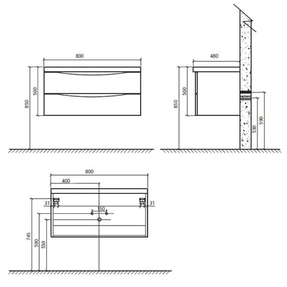 Тумба под раковину BelBagno Ancona-N 80 ANCONA-N-800-2C-SO-RW подвесная Rovere Moro Тумба под раковину BelBagno Ancona-N 80 ANCONA-N-800-2C-SO-RW подвесная Rovere Moro