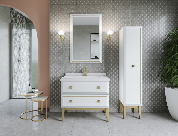 Зеркало Caprigo Metropol 70 13730-021.GLD.00.05 Белое матовое