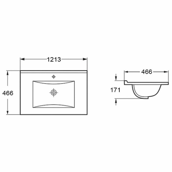 Раковина Vincea 120 VBS-13120MB Черная матовая