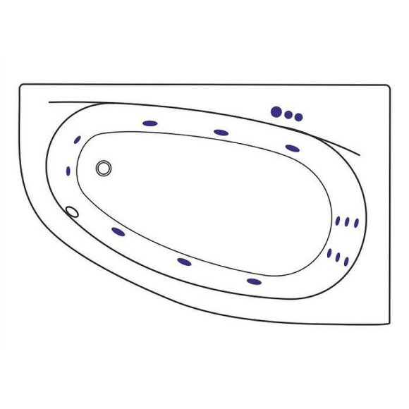 Акриловая ванна Excellent Kameleon 170x110 R WAEX.KMP17.SMART.BR с гидромассажем
