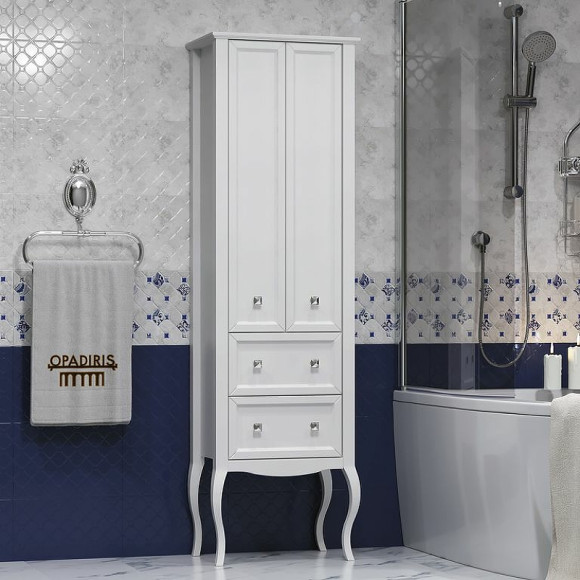 Шкаф пенал Opadiris Валери 56 00-00007339 Белый матовый Шкаф пенал Opadiris Валери 56 00-00007339 Белый матовый