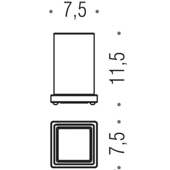 Стакан для зубных щеток Colombo Design Look B1641.NM-VAN Черный матовый Стакан для зубных щеток Colombo Design Look B1641.NM-VAN Черный матовый
