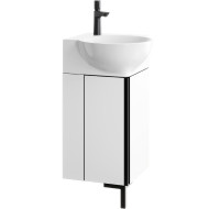 Тумба под раковину Aqwella Porto 45 POR0104WB угловая Белая Черная Тумба под раковину Aqwella Porto 45 POR0104WB угловая Белая Черная