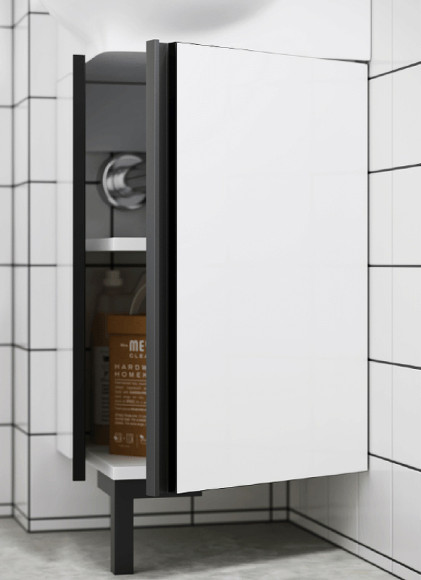 Тумба под раковину Aqwella Porto 45 POR0104WB угловая Белая Черная Тумба под раковину Aqwella Porto 45 POR0104WB угловая Белая Черная