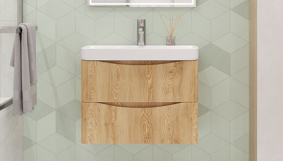 Тумба под раковину Velvex Clay 70 tp.CLA.9595.70.2Y подвесная Дуб верона