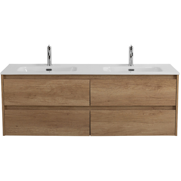 Тумба под раковину BelBagno Kraft 140 KRAFT-1400-4C-SO-2-RNN подвесная Rovere Nebrasca Nature