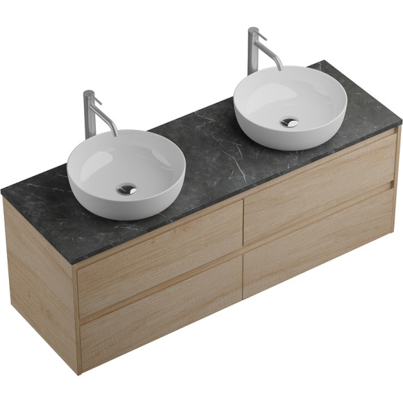 Тумба под раковину BelBagno Kraft 140 KRAFT-1400-4C-SO-2-RNN подвесная Rovere Nebrasca Nature Тумба под раковину BelBagno Kraft 140 KRAFT-1400-4C-SO-2-RNN подвесная Rovere Nebrasca Nature