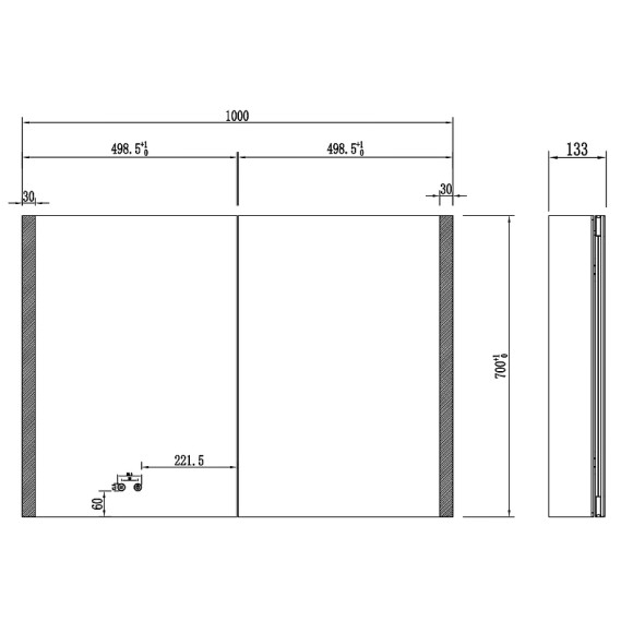 Зеркальный шкаф Aquatek 100 AQ7109-MLC с подсветкой Хром Зеркальный шкаф Aquatek 100 AQ7109-MLC с подсветкой Хром