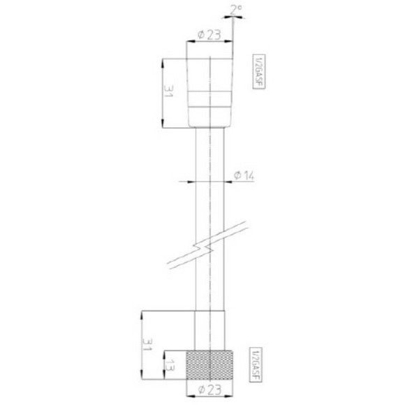 Душевой шланг Bossini Cromolux New A00258B.073 Черный матовый Душевой шланг Bossini Cromolux New A00258B.073 Черный матовый