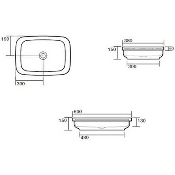 Раковина Kerasan Tribeca 60 514301 Белая