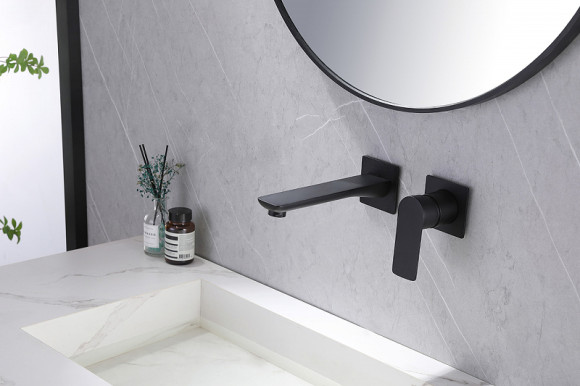 Смеситель для раковины Abber Weiss Insel AF8082B Черный матовый Смеситель для раковины Abber Weiss Insel AF8082B Черный матовый