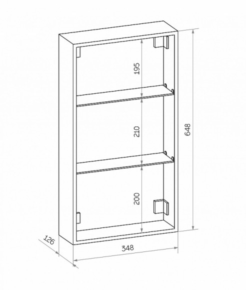 Зеркальный шкаф Art&Max Techno AM-Tec-350-650-1D-L-DS-F с подсветкой с сенсорным выключателем Белый Зеркальный шкаф Art&Max Techno AM-Tec-350-650-1D-L-DS-F с подсветкой с сенсорным выключателем Белый