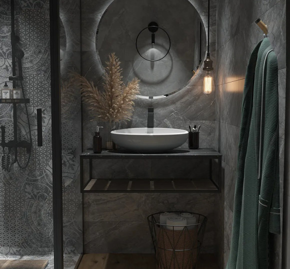 Столешница под раковину 1MarKa Loft 100 Ц0000021563 Черная