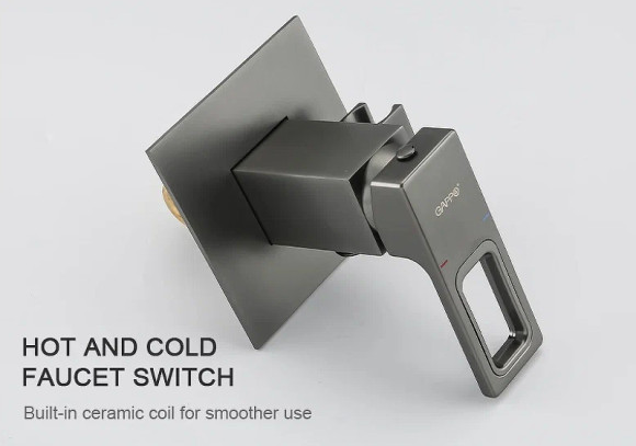 Гигиенический душ со смесителем Gappo G17-9 G7217-9 Оружейная сталь