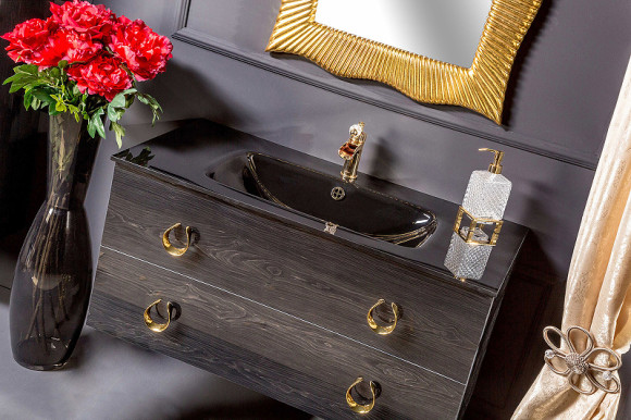 Тумба под раковину Boheme Armadi Art NeoArt 100 831-100-BW подвесная Black Wood