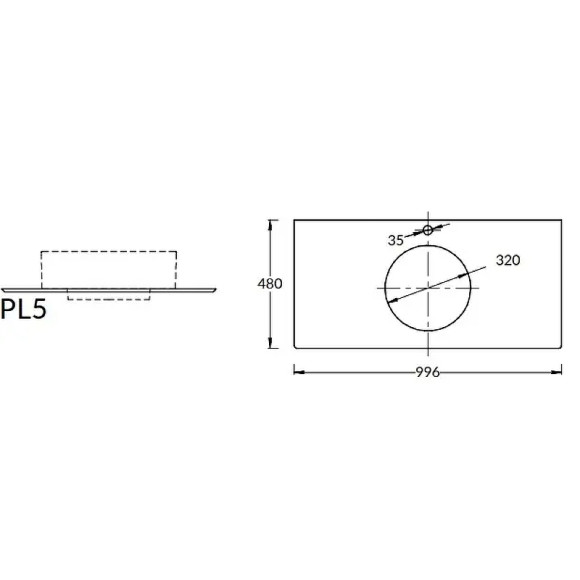 Столешница под раковину Kerama Marazzi Plaza Next Фондамента 100 PL5.DL500920R\100 Серый камень