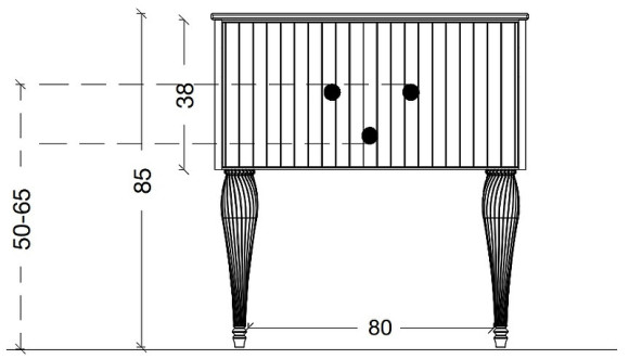 Тумба под раковину Boheme Armadi Art Vallessi Avangarde Canale 80 843-080-BCR подвесная Черная Хром