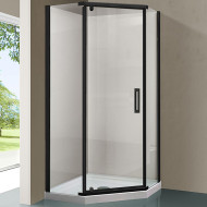 Душевой уголок Vincea Stresa 100х100 VSP-1S100CLB профиль Черный стекло прозрачное Душевой уголок Vincea Stresa 100х100 VSP-1S100CLB профиль Черный стекло прозрачное
