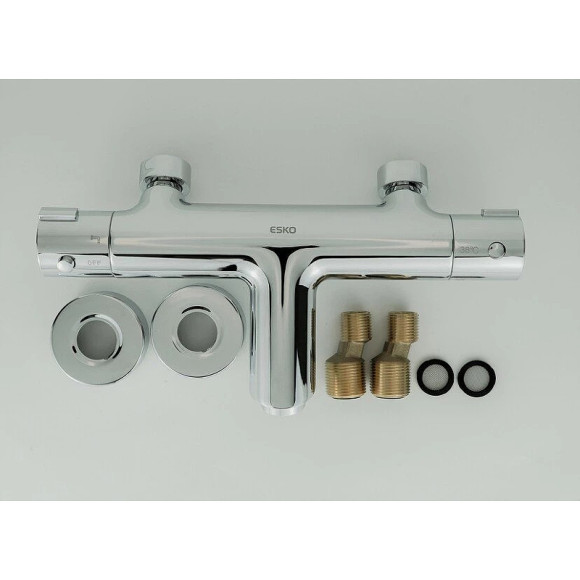 Смеситель для ванны ESKO Mikros T3054 с термостатом Хром Смеситель для ванны ESKO Mikros T3054 с термостатом Хром