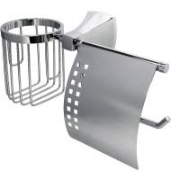 Держатель туалетной бумаги и освежителя воздуха WasserKRAFT Wern K-2559 с крышкой Хром Держатель туалетной бумаги и освежителя воздуха WasserKRAFT Wern K-2559 с крышкой Хром