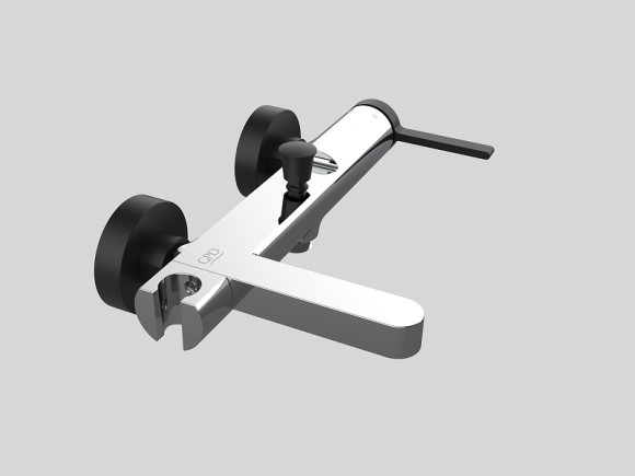 Смеситель для ванны GPD Gildo MBB165-K-S Хром Черный