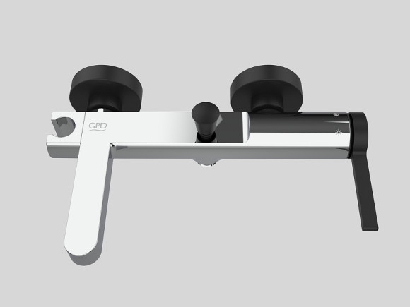 Смеситель для ванны GPD Gildo MBB165-K-S Хром Черный