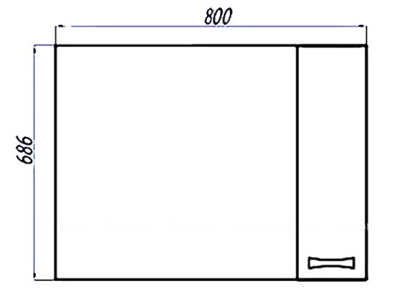 Зеркало со шкафом Aquaton Диор 80 R 1A168002DR01R с подсветкой Белое Зеркало со шкафом Aquaton Диор 80 R 1A168002DR01R с подсветкой Белое