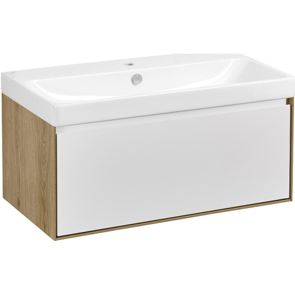Тумба под раковину Aquaton Либерти 90 1A279901LYC70 подвесная Дуб эльвезия Белая