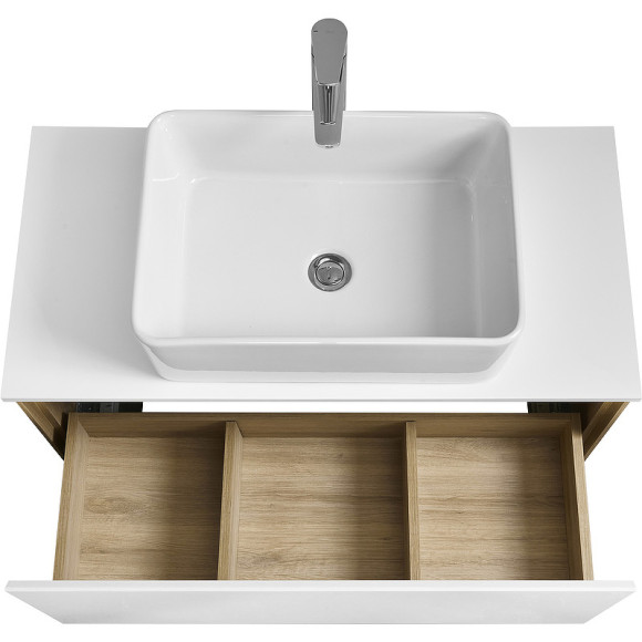 Тумба под раковину Aquaton Либерти 90 1A279901LYC70 подвесная Дуб эльвезия Белая