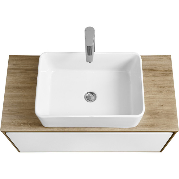 Тумба под раковину Aquaton Либерти 90 1A279901LYC70 подвесная Дуб эльвезия Белая