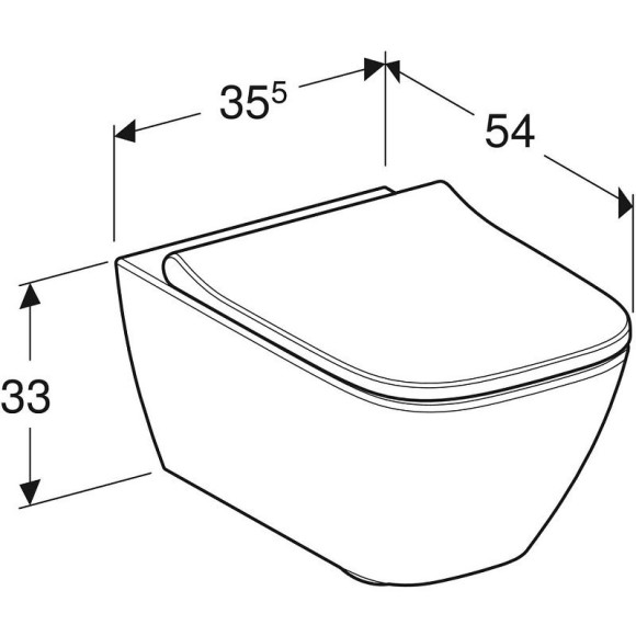 Унитаз Geberit Smyle Square 500.683.01.1 подвесной с сиденьем Микролифт Унитаз Geberit Smyle Square 500.683.01.1 подвесной с сиденьем Микролифт