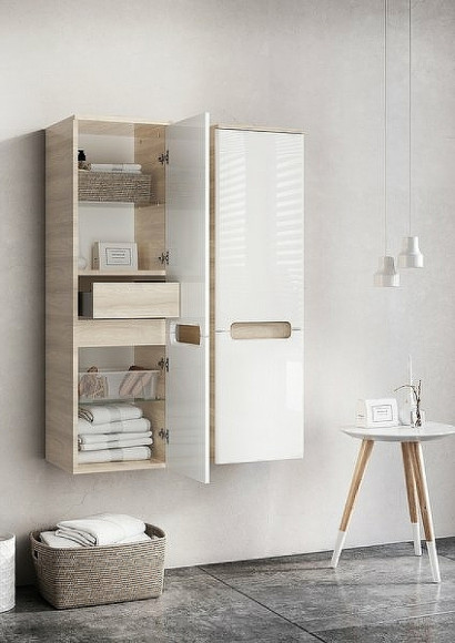 Шкаф пенал Ravak SB Classic 35 R X000000957 подвесной Капучино Белый Шкаф пенал Ravak SB Classic 35 R X000000957 подвесной Капучино Белый