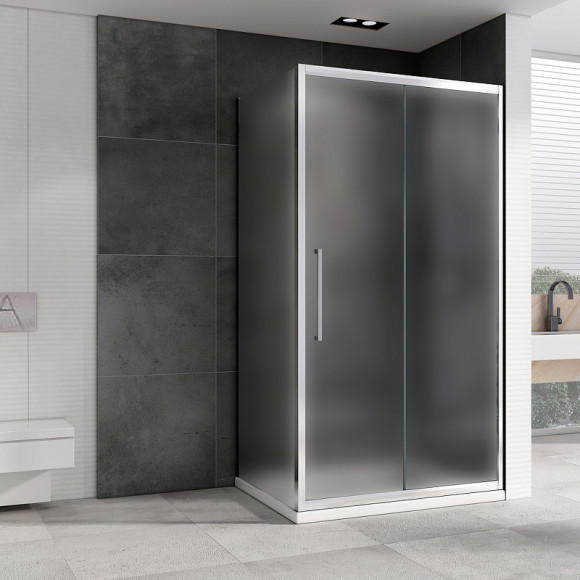 Душевой уголок Abber Schwarzer Diamant 170x80 AG30170MH-S80M профиль Хром стекло матовое Душевой уголок Abber Schwarzer Diamant 170x80 AG30170MH-S80M профиль Хром стекло матовое