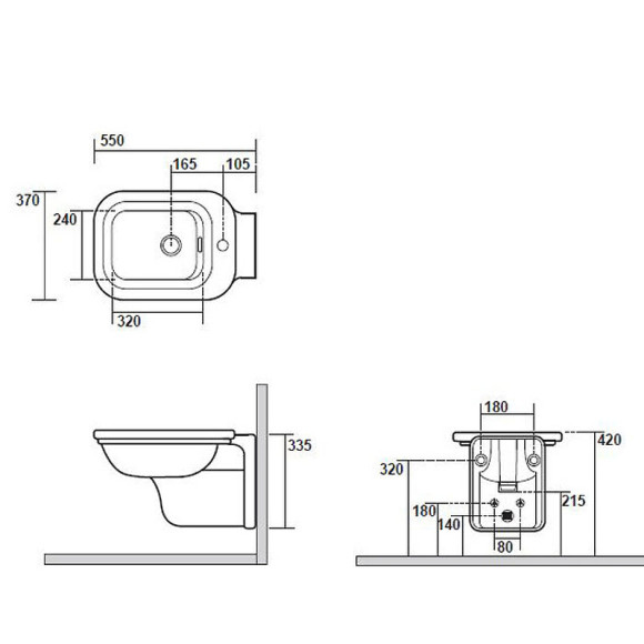 Биде Kerasan Waldorf 4125K1bi/cr*1 подвесное Белое Биде Kerasan Waldorf 4125K1bi/cr*1 подвесное Белое