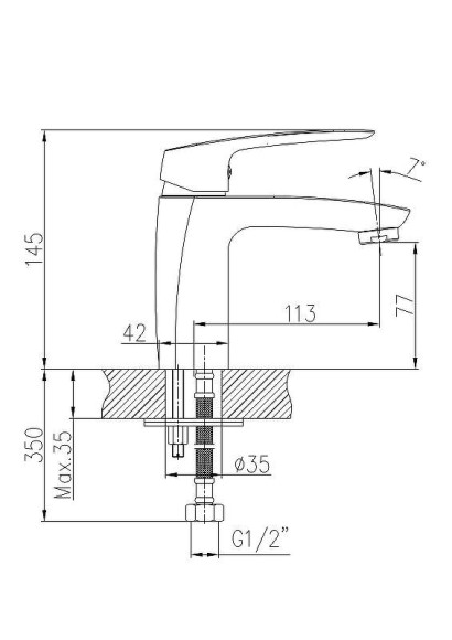 Смеситель для раковины Haiba HB10183 Хром Смеситель для раковины Haiba HB10183 Хром