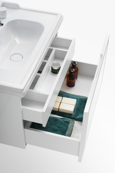 Тумба под раковину Cezares Giubileo 80 GIUBILEO-800-1C-SO-BL подвесная Bianco Lucido