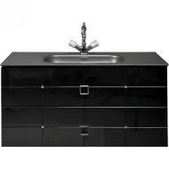 Тумба под раковину Boheme Armadi Art Vallessi Avantgarde Piazza 100 841-100-BCR подвесная Черная Хром