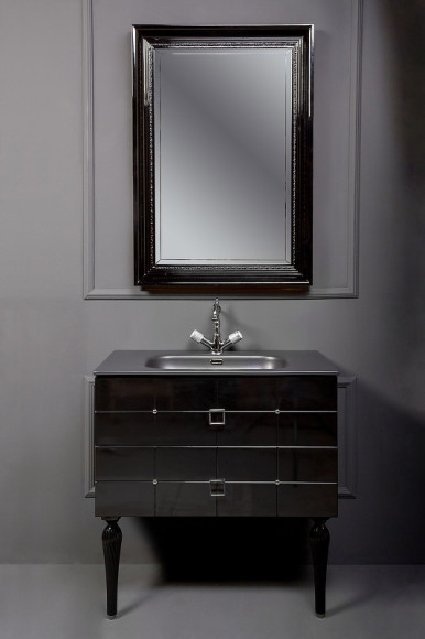 Тумба под раковину Boheme Armadi Art Vallessi Avantgarde Piazza 100 841-100-BCR подвесная Черная Хром