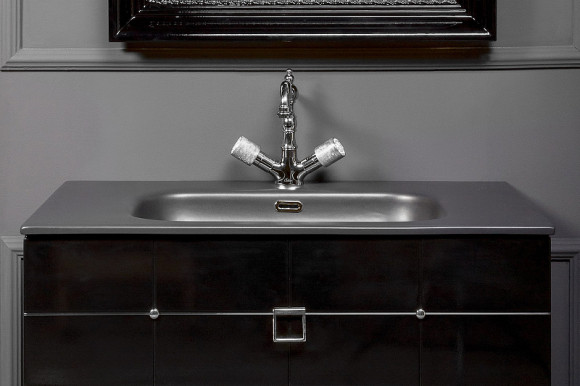 Тумба под раковину Boheme Armadi Art Vallessi Avantgarde Piazza 100 841-100-BCR подвесная Черная Хром