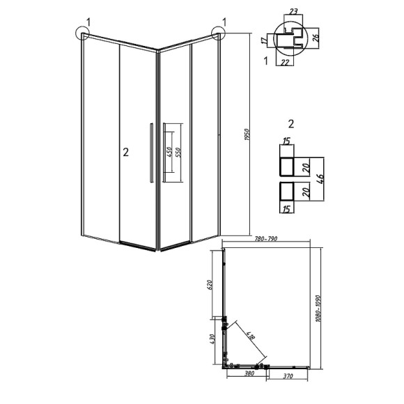 Душевой уголок Grossman Galaxy 110х80 300.K33.01.1180.32.00 профиль Золото сатин стекло прозрачное Душевой уголок Grossman Galaxy 110х80 300.K33.01.1180.32.00 профиль Золото сатин стекло прозрачное