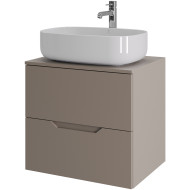Тумба с раковиной Orange Line 60 Li-60TuLMDF+B07-540W подвесная Латте матовый
