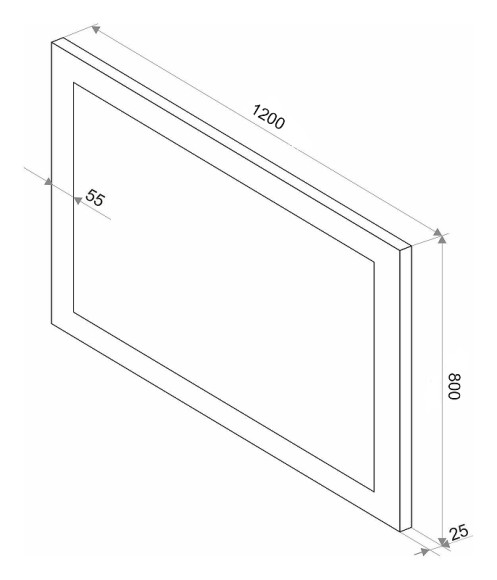 Зеркало Art&Max Soli AM-Sol-1200-800-DS-F-H с подсветкой с сенсорным выключателем Зеркало Art&Max Soli AM-Sol-1200-800-DS-F-H с подсветкой с сенсорным выключателем