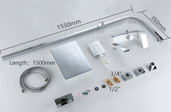 Душевая система Gappo G07 G2407-8 Белая Хром